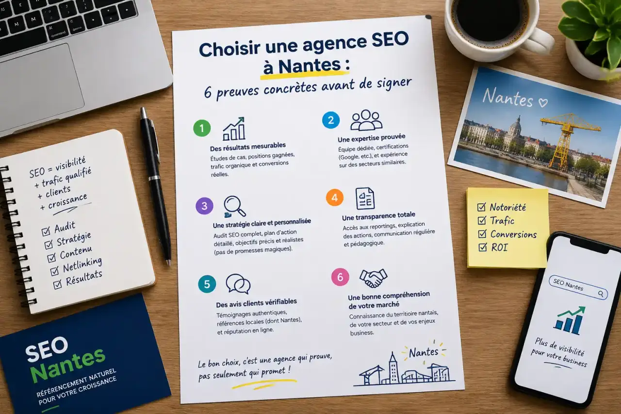Choisir une agence SEO à Nantes : 6 preuves concrètes avant de signer