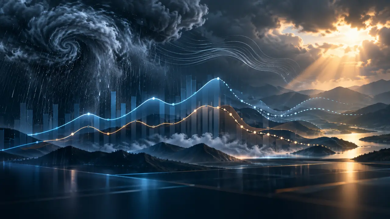 Visualisation abstraite de données météo influençant les prévisions de ventes