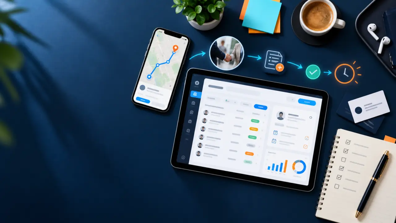 Un CRM force de vente transforme chaque visite en action suivie