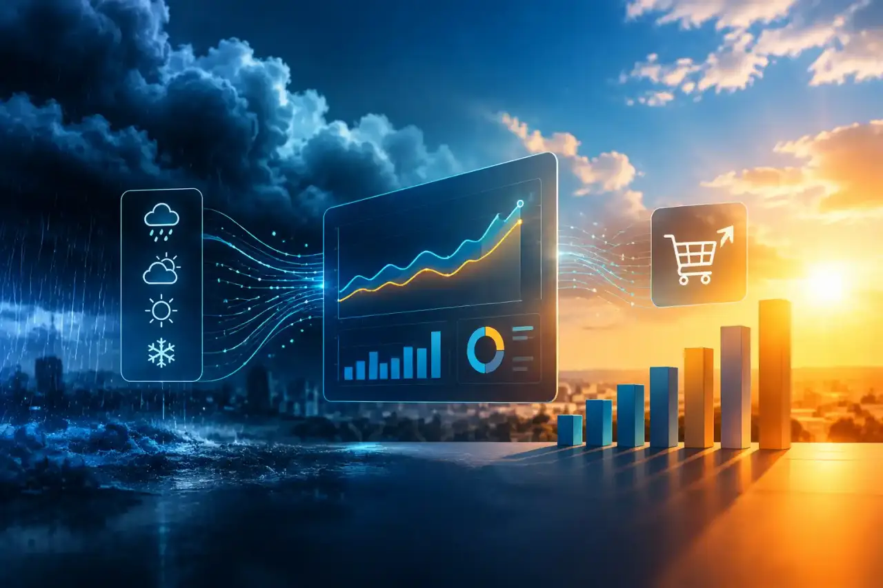 Visualisation abstraite de données météo et de prévisions de ventes