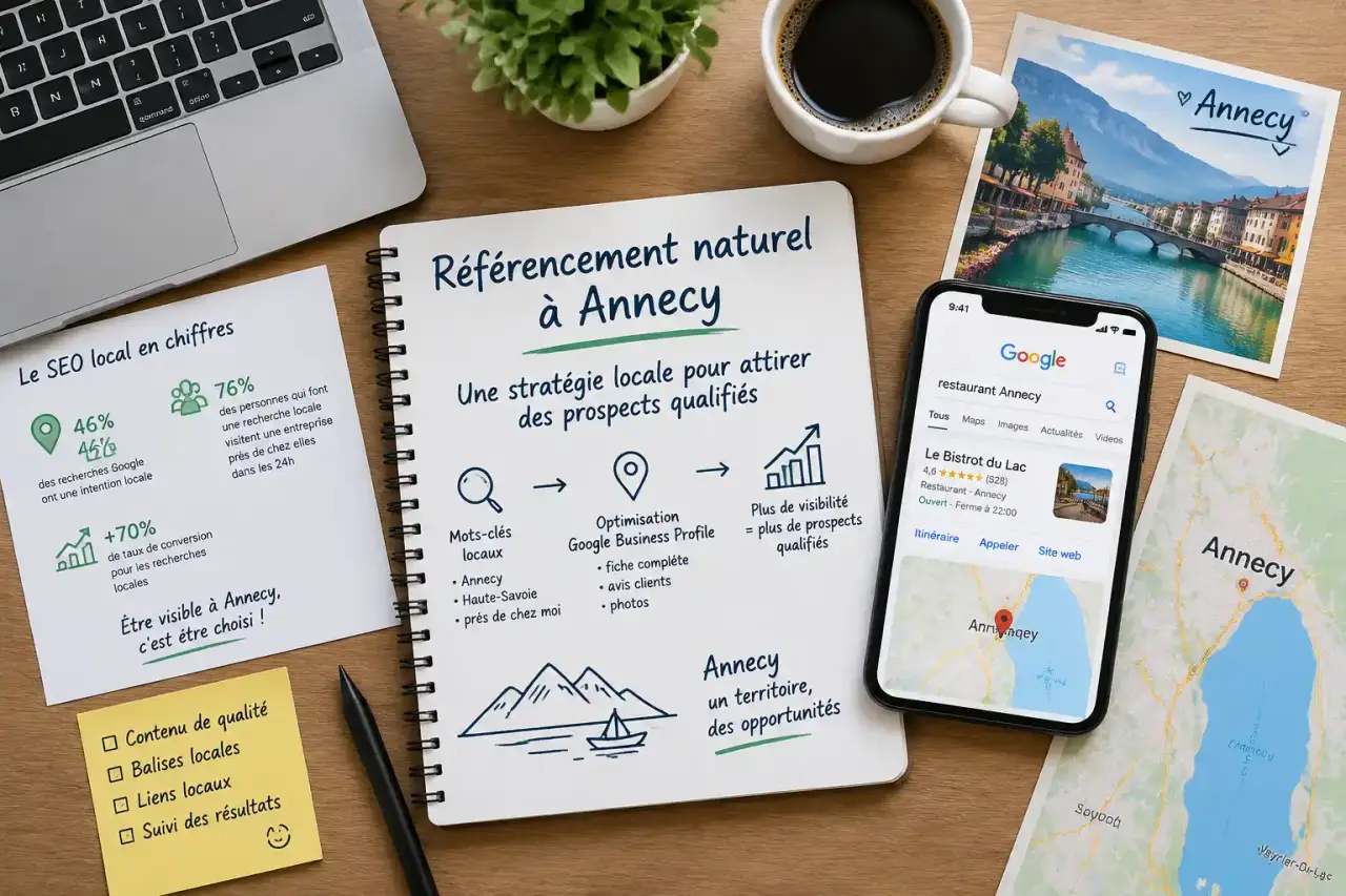 Référencement naturel à Annecy : une stratégie locale pour attirer des prospects qualifiés