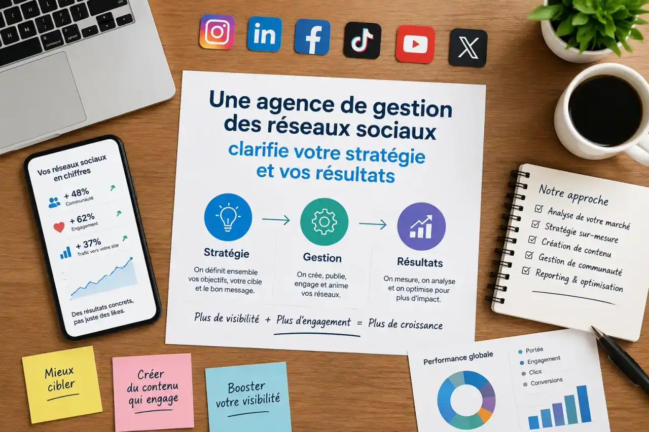 Une agence de gestion des réseaux sociaux clarifie votre stratégie et vos résultats