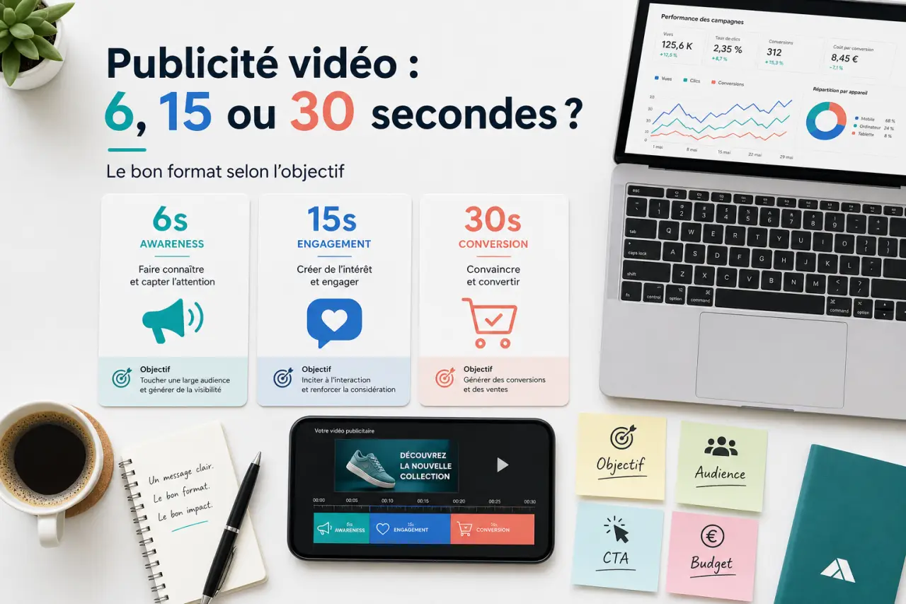 Publicité vidéo : 6, 15 ou 30 secondes, le bon format selon l’objectif
